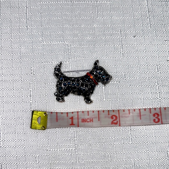 1-1/2” Sliver Tone Scottie Dog Pin or Brooch - Picture 5 of 6